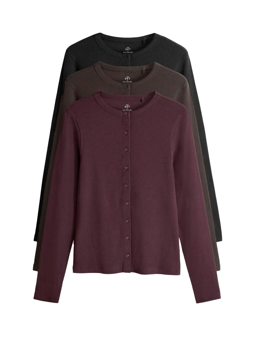Geo Next The Set magliette coste donna 3 pezzi manica lunga