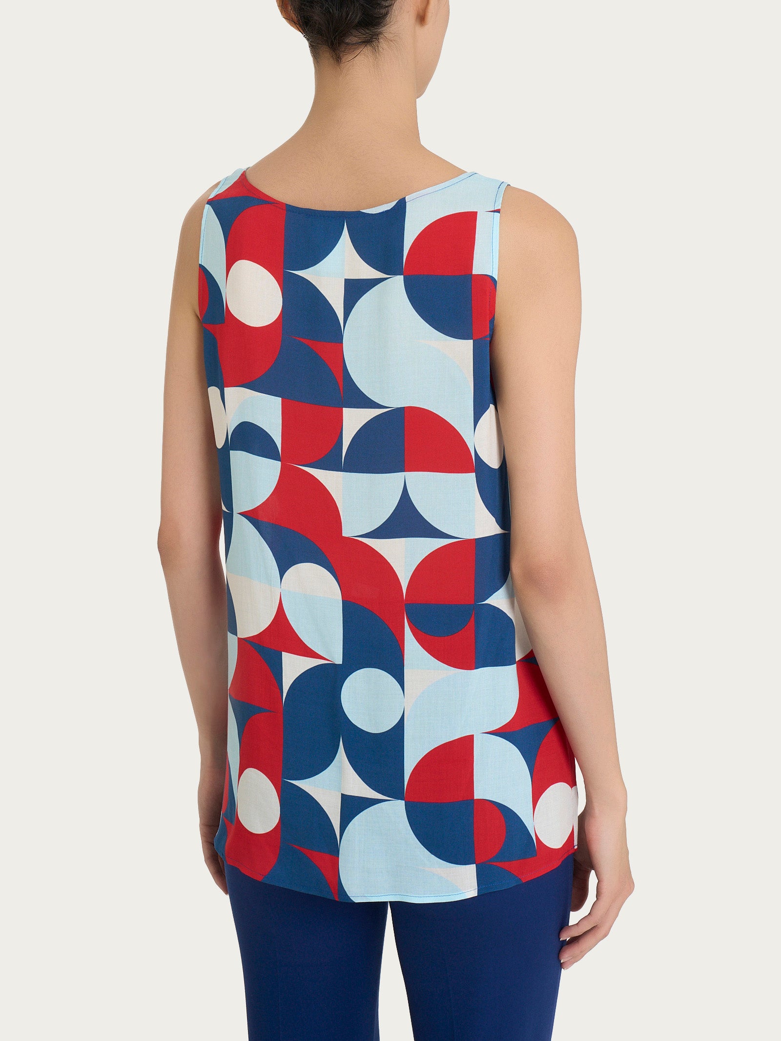Ragno Ecoseta top smanicato Fant. Blueberry viscosa