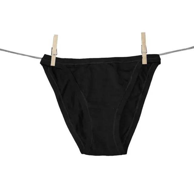 Lady C Emy tanga basso donna Nero cotone modal 3 pz