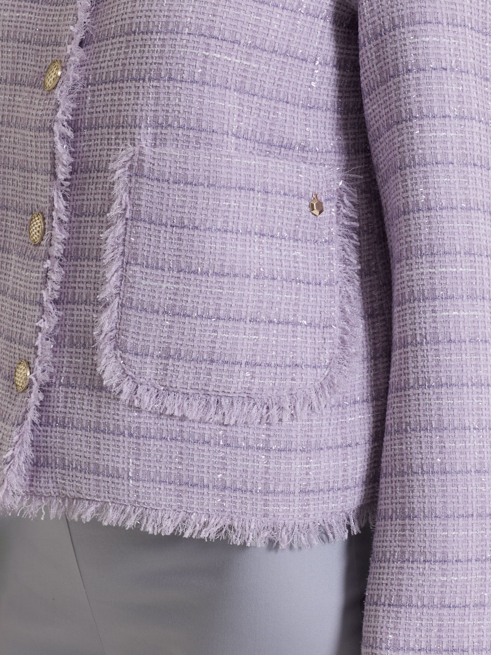 Ragno Compact Giacca Corta Boucle Fant.Iris viola tartan