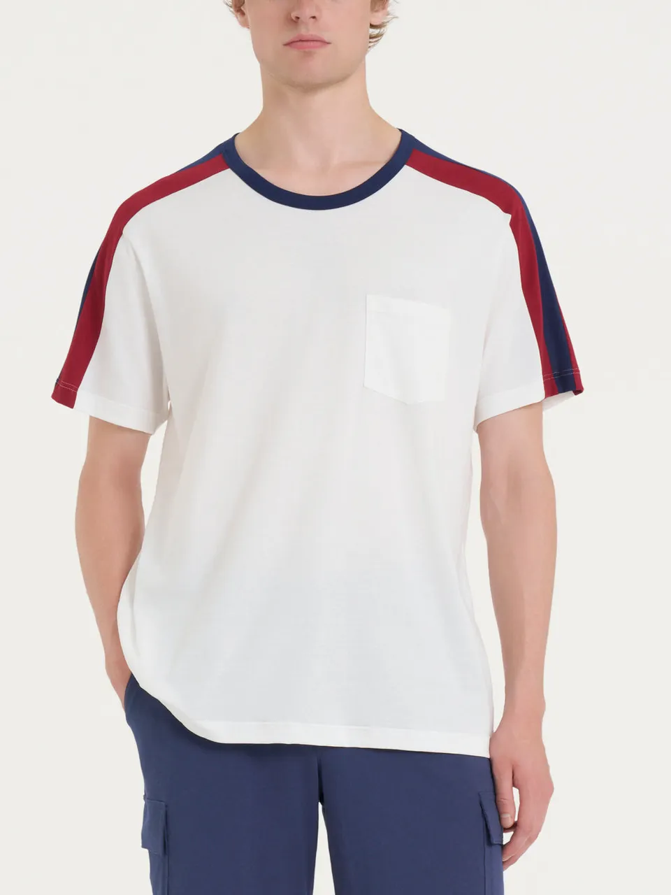Ragno Puro Cotone T-shirt taschino Fantastic White uomo