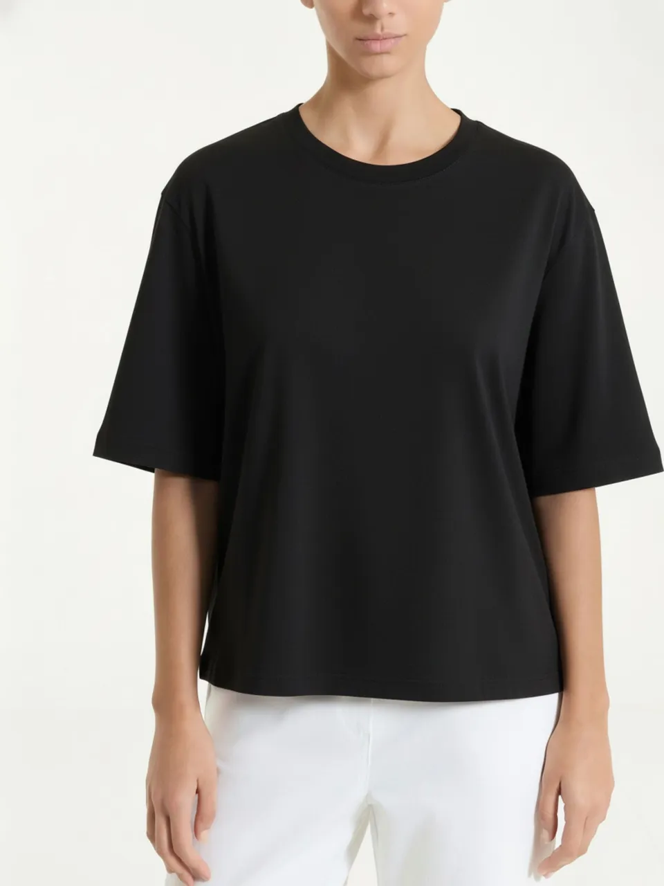 Ragno Ultralight maglietta boxy donna Nero