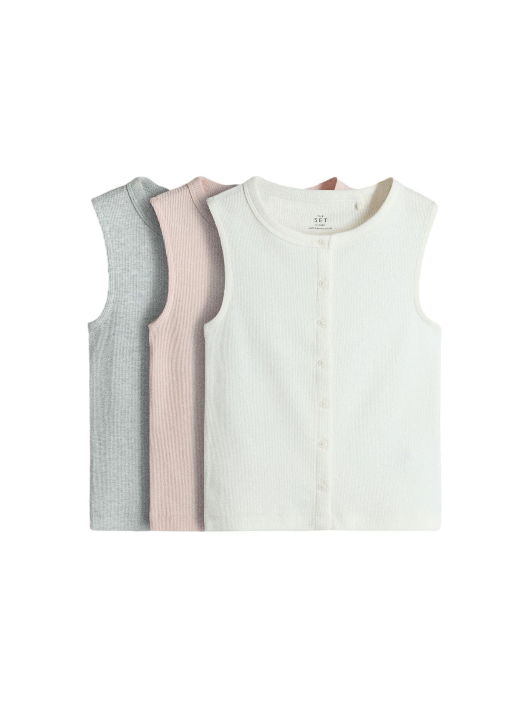 Geo Next The Set canotta bambina 3pz jersey bottoni