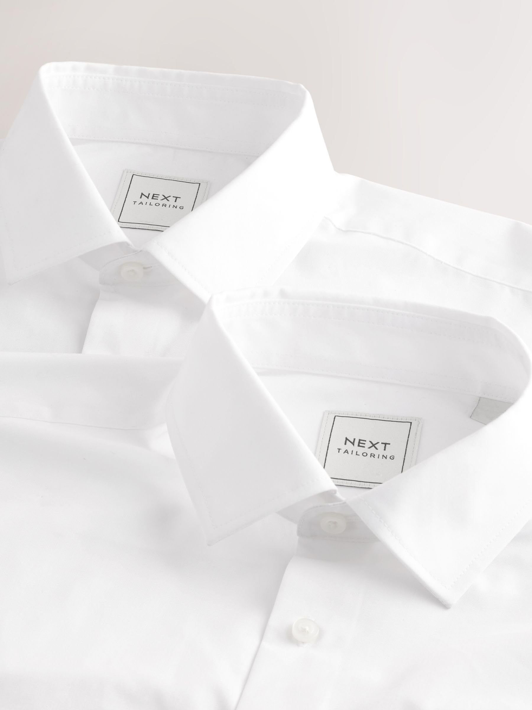 Next Easy-Care camicia uomo manica lunga bianca 2 pezzi 38