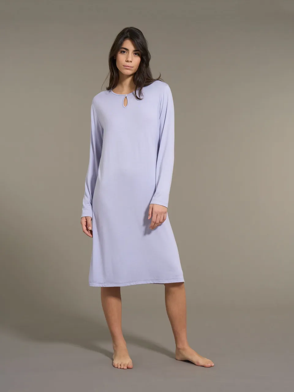 Ragno Camicia da Notte Donna Micromodal Blu Bucaneve