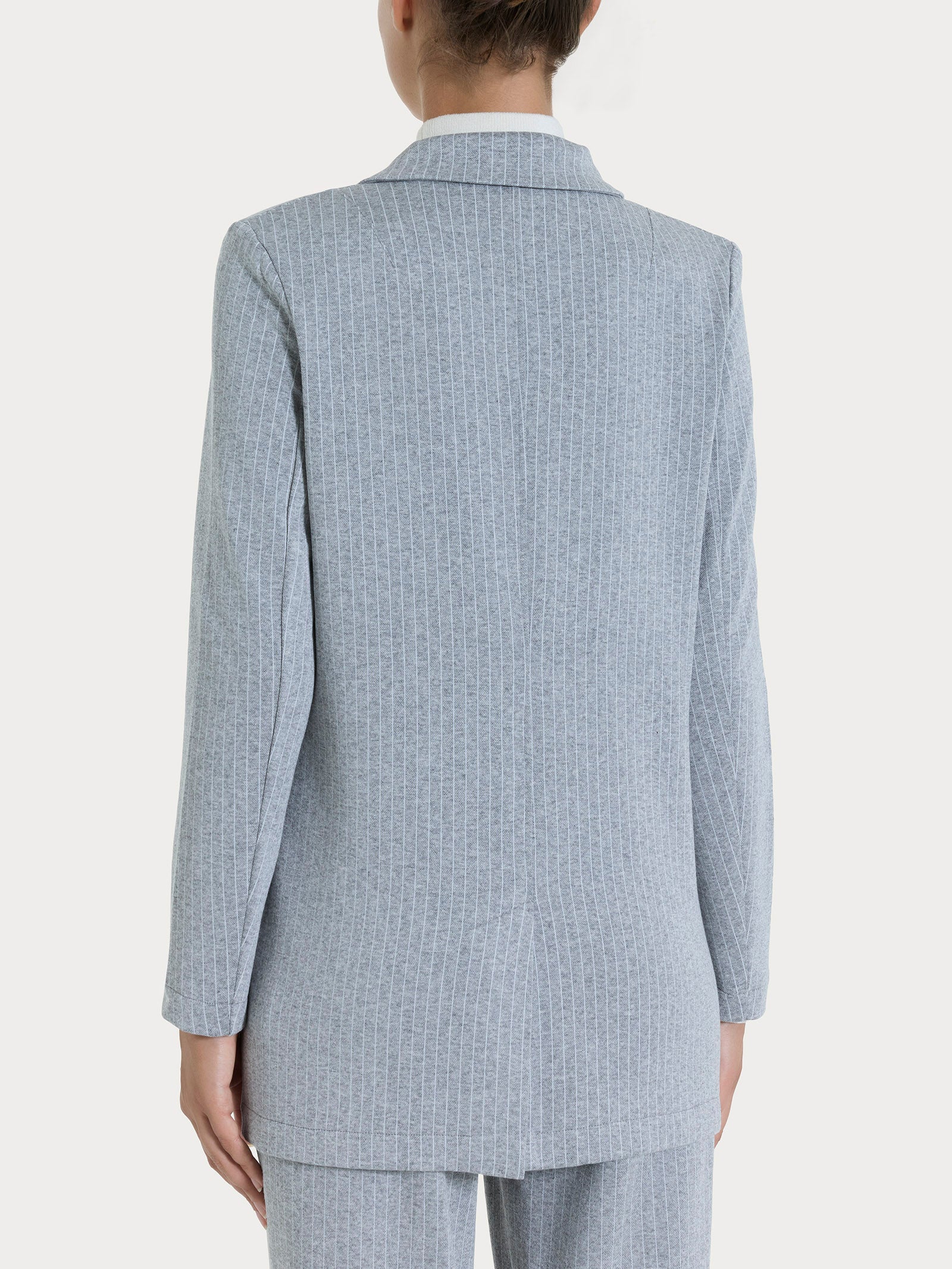Ragno Compact blazer donna over gessato Fant.Grigio