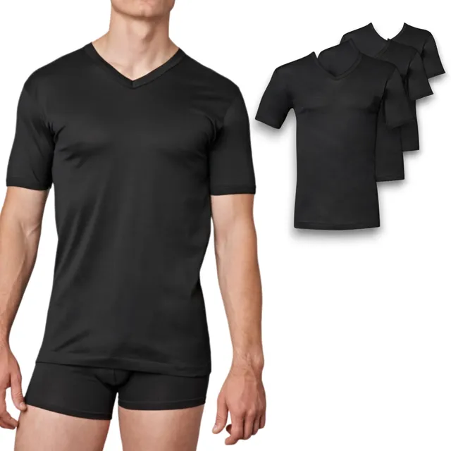 Lady C t-shirt intima uomo filo di Scozia scollo V 3 pezzi