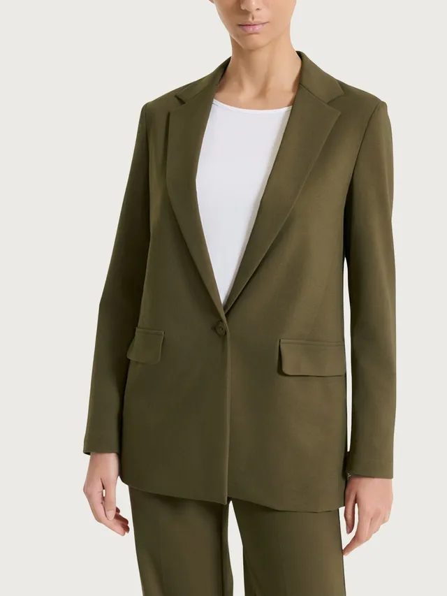 Ragno Gem Blazer Compact Light Dark Olive monopetto regular