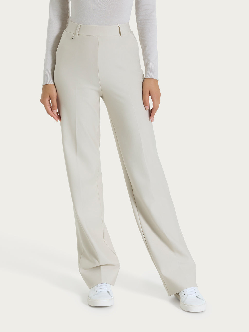 Ragno Compact pantaloni larghi donna champignon