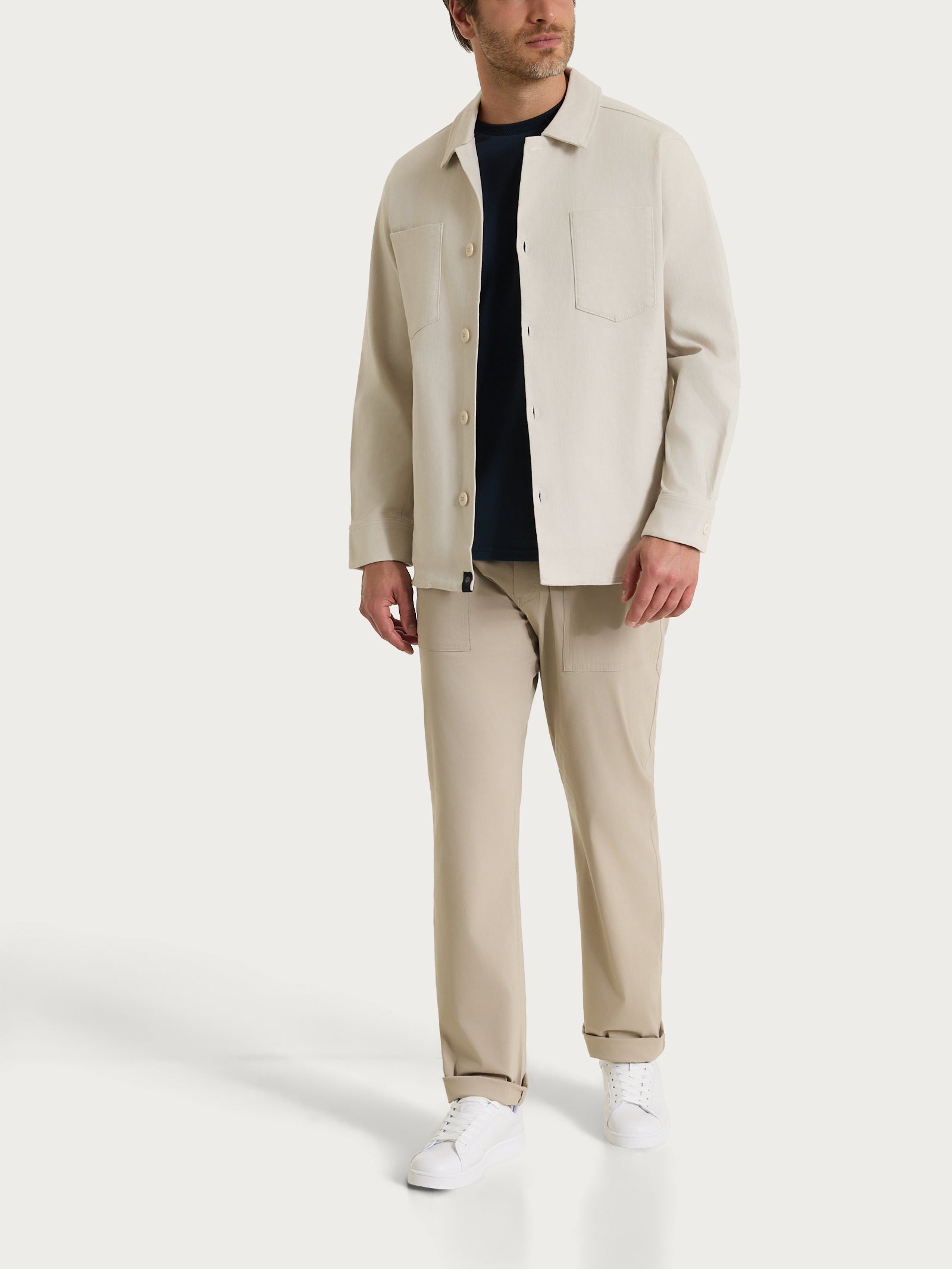 Ragno Compact Shacket twill cotone beige champignon