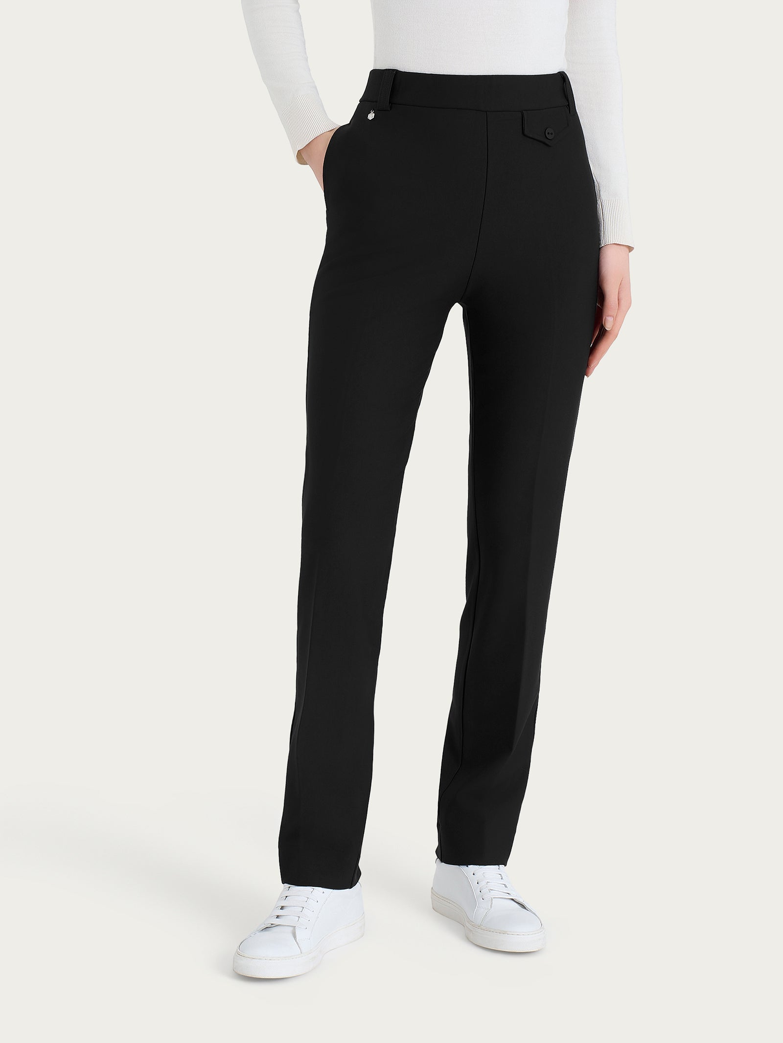 Ragno Compact The Straight Leg pantalone nero
