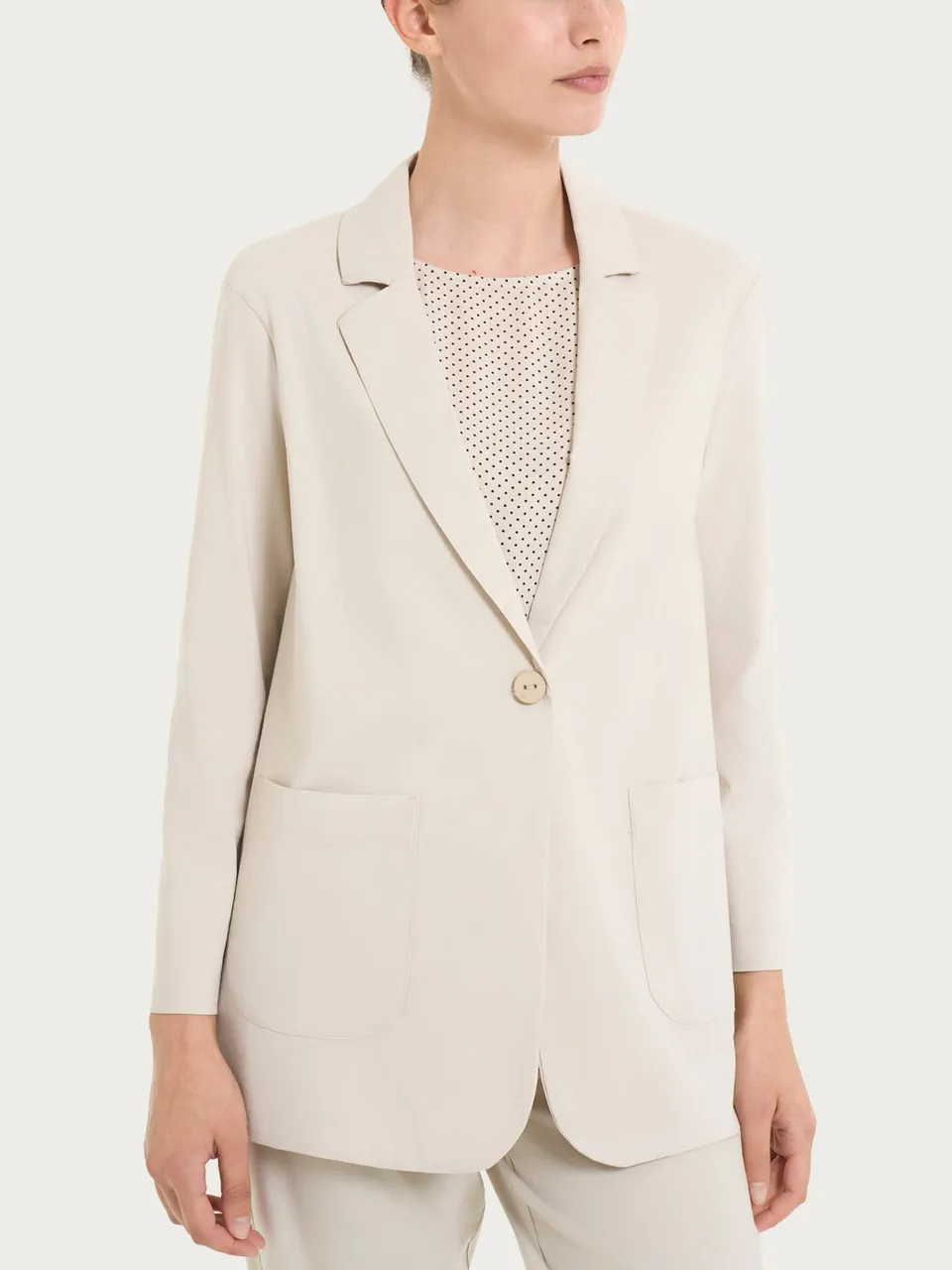 Ragno Super Fresh blazer destrutturato champignon leggero