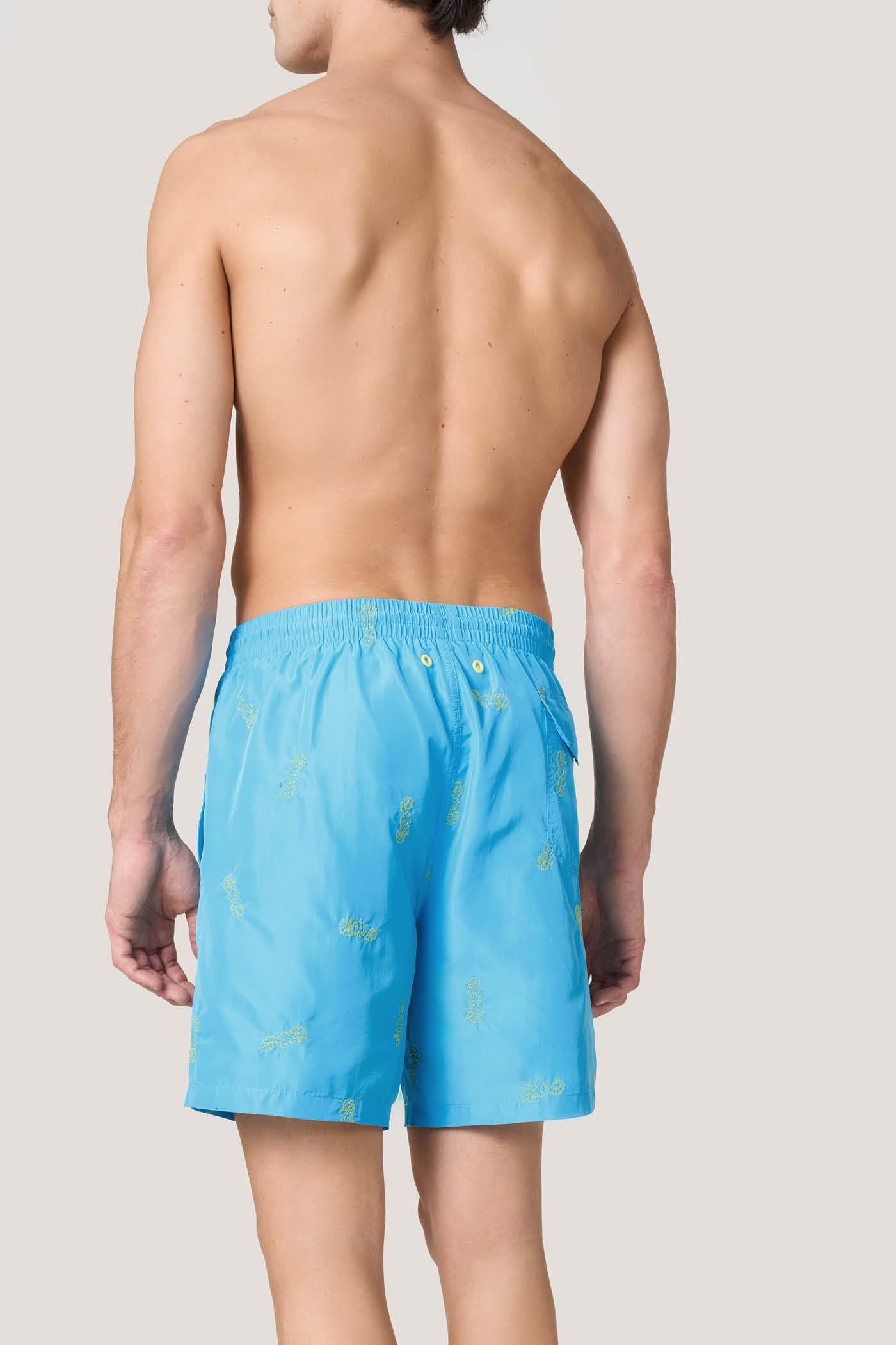 Goldenpoint Ricamo Ippocampo Costume Mare Uomo Media Lunghezza