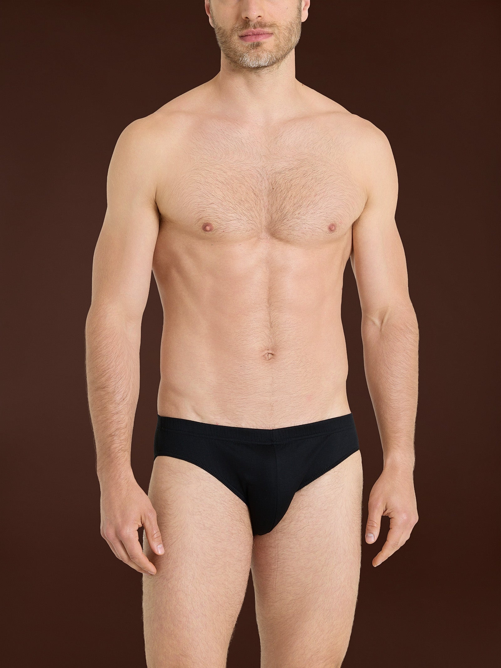 Ragno Silkotton slip cotone uomo nero puro cotone