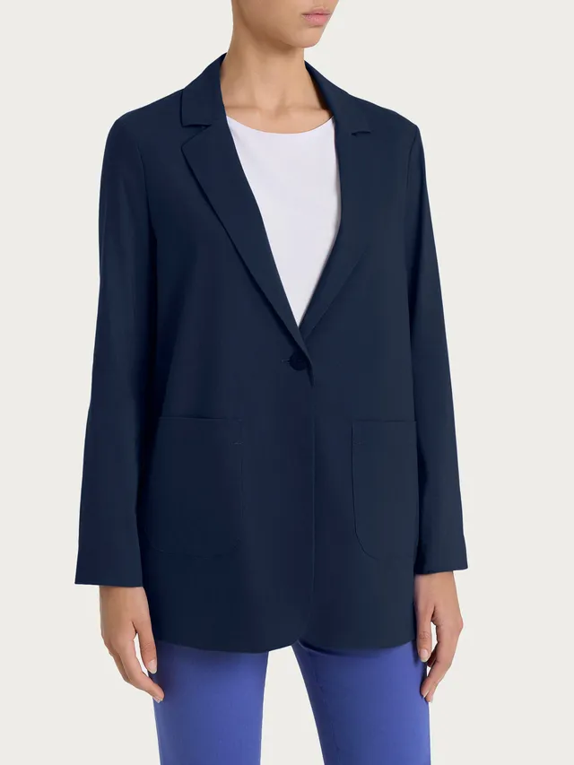 Ragno Super Fresh blazer destrutturato blu leggero