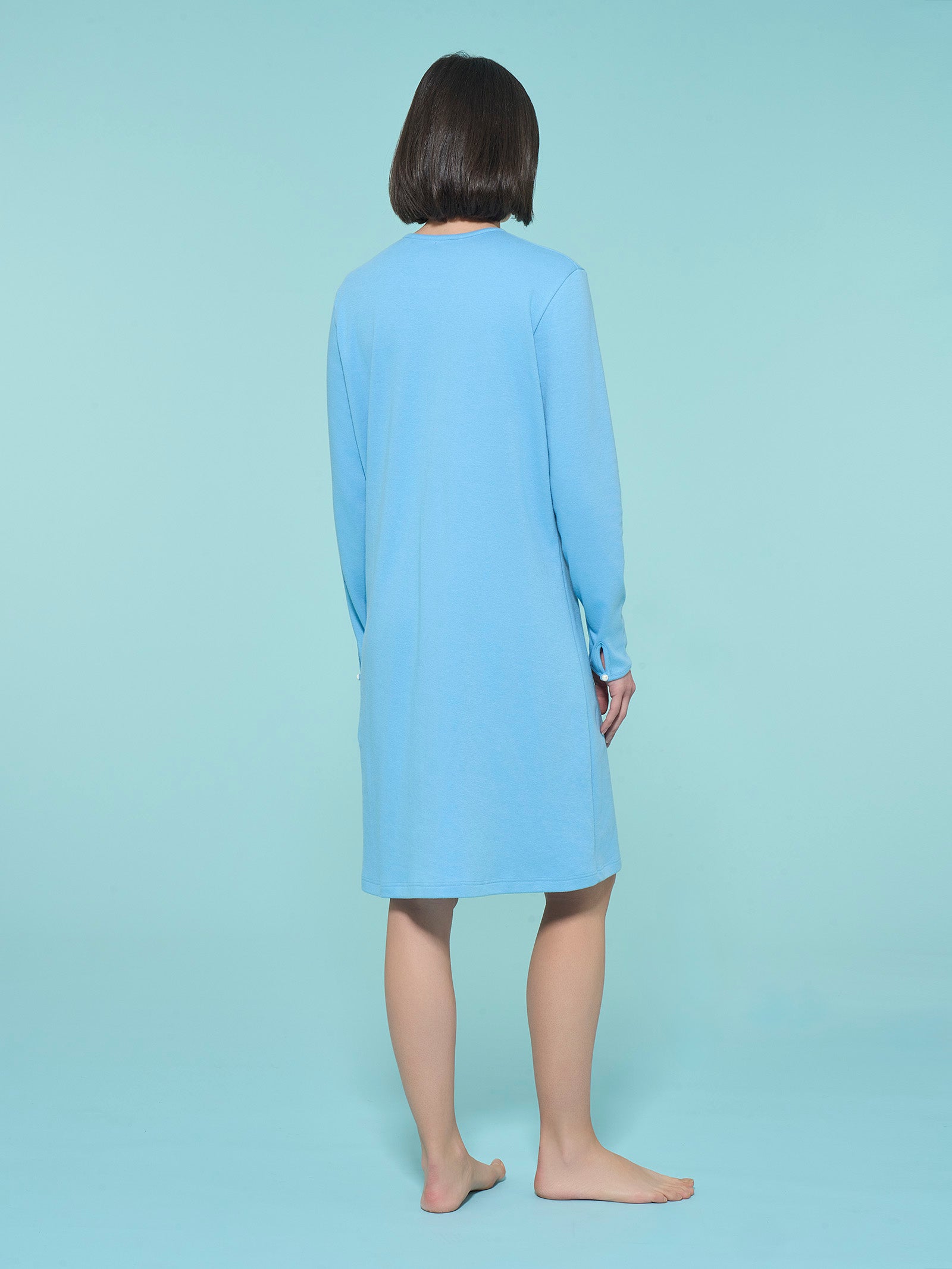 Ragno Sweet Emotion Camicia Notte Aperta Dusk Blue Cotone