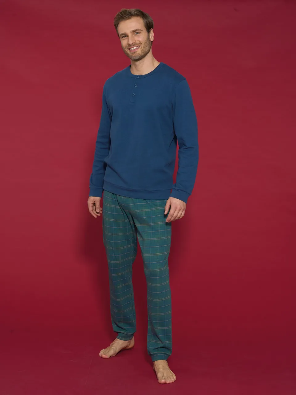 Ragno Sport Pigiama Serafino Cotone Bistro Green