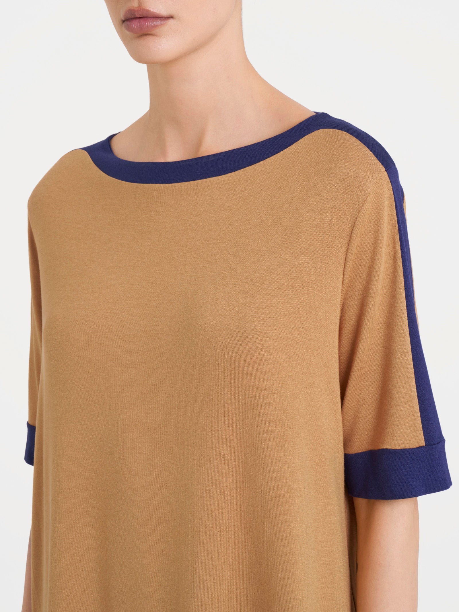 Ragno Viscosa Summer maxi t-shirt Fant. Indian Tan