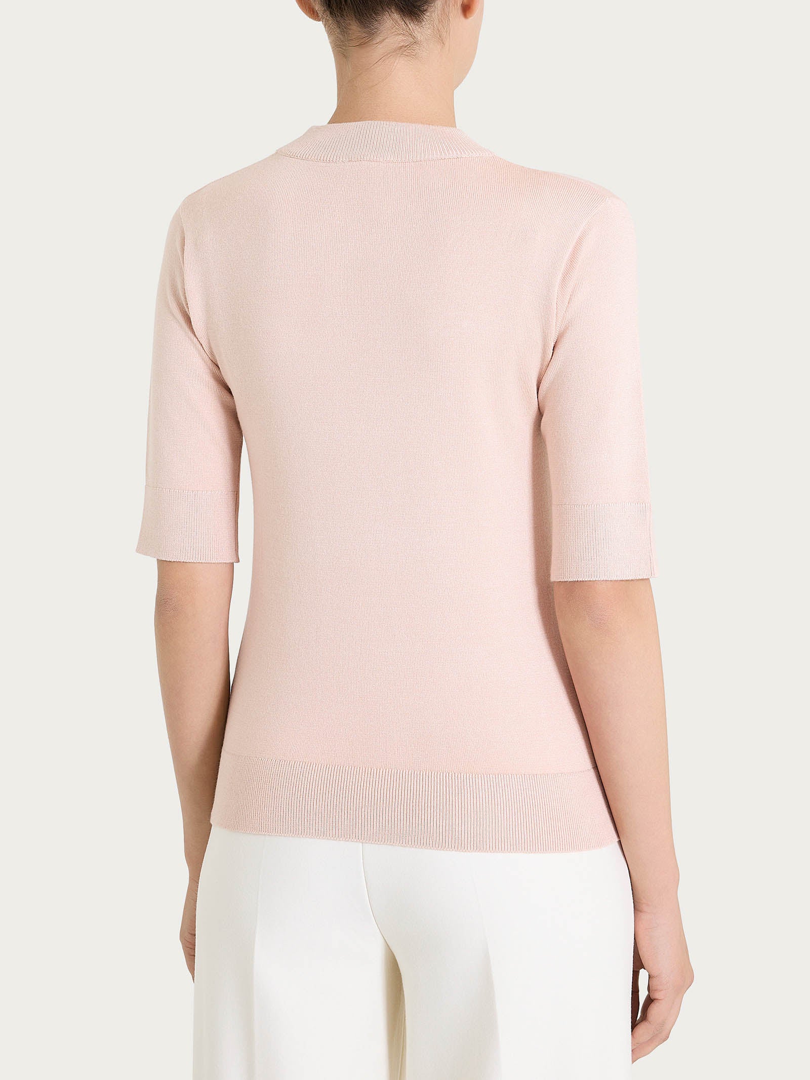 Ragno Four Seasons Lupetto Manica Corta Cameo Rose Skinny