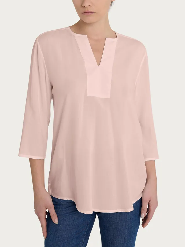 Ragno EcoSeta blusa donna Cameo Rose scollo a V raso