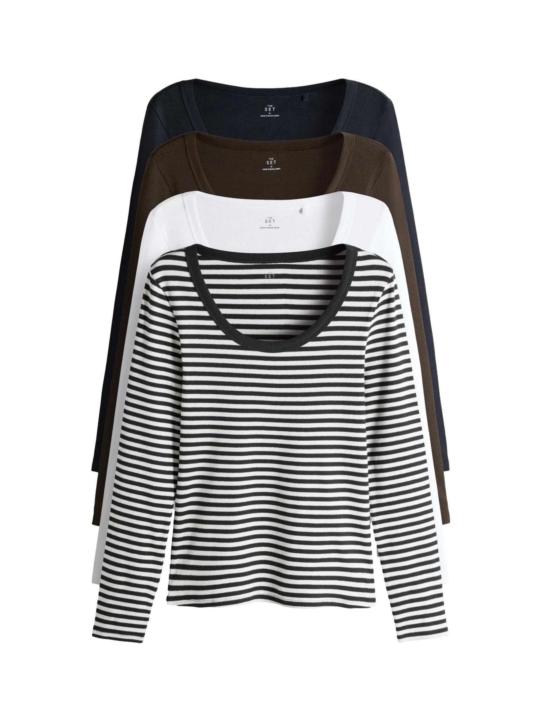 Geo Next The Set 4 magliette coste donna manica lunga