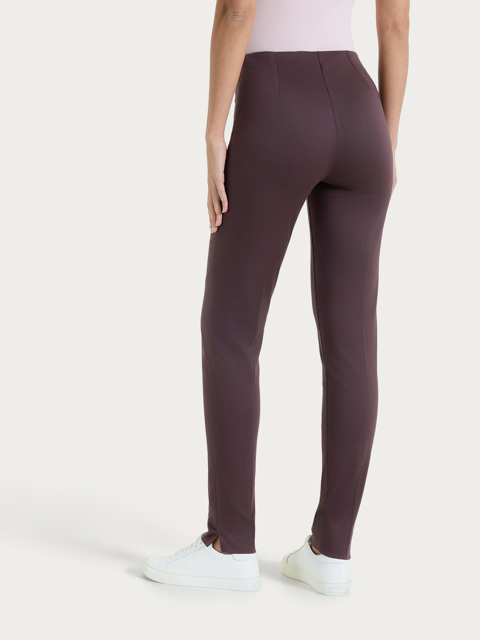 Ragno Satin Power Pantalone Sigaretta con Spacchetti Raisin Skinny