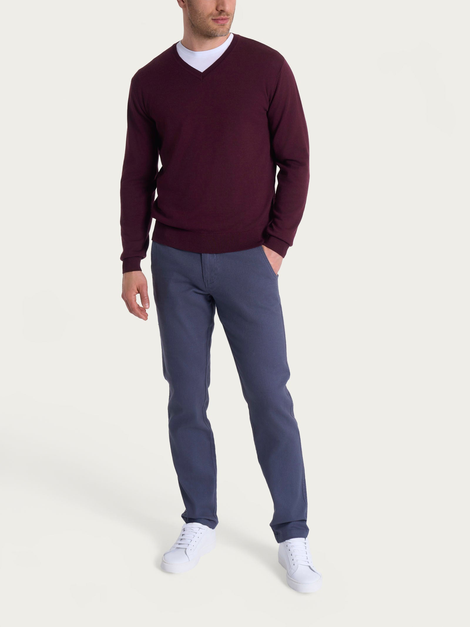 Ragno Merino Soft Pull scollo V maglia fig pura lana vergine