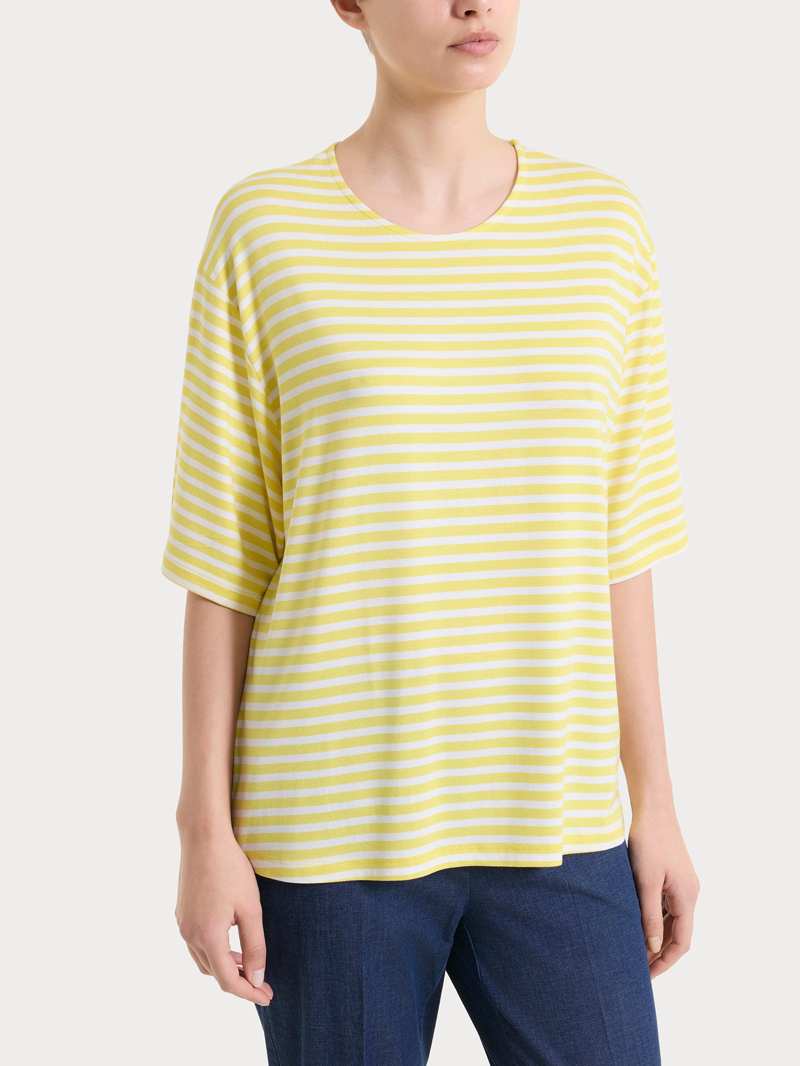 Ragno Perfetta Revolution maglietta boxy a righe Acacia fresca