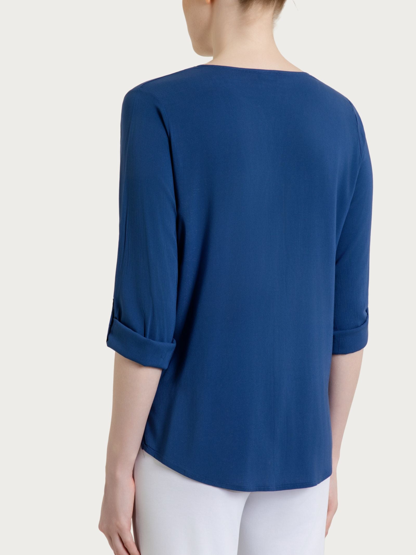 Ragno Viscosa Camicia blu Oceana voile
