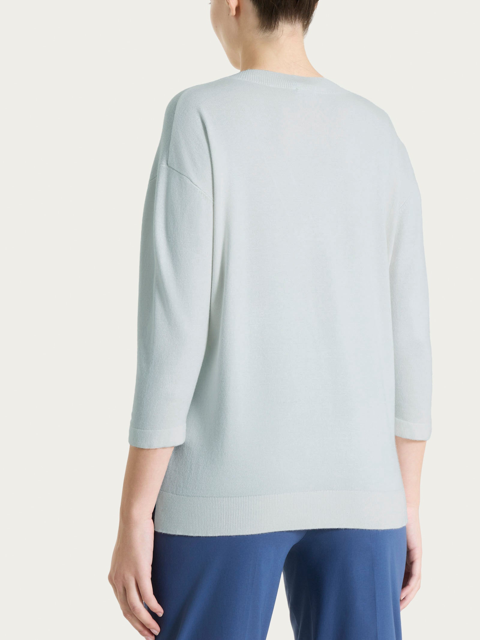 Ragno Summertime Scollo V maglia viscosa grigia