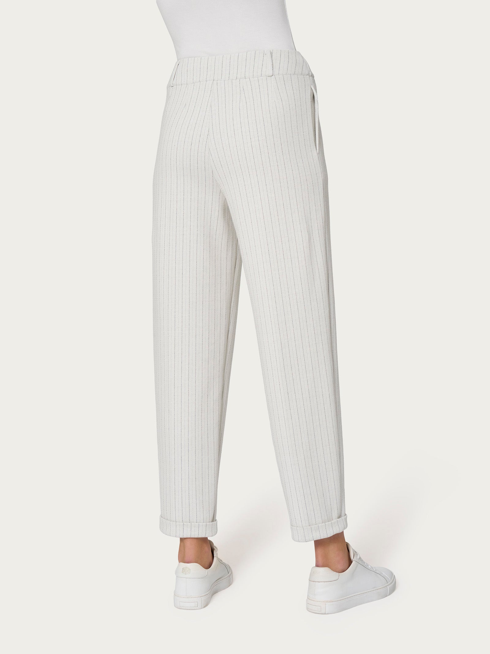 Ragno Eco Jacquard Pantalone carota Argento gessato