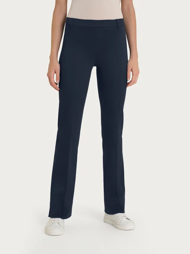 Ragno Satin Power pantalone flare donna blu spacchetti