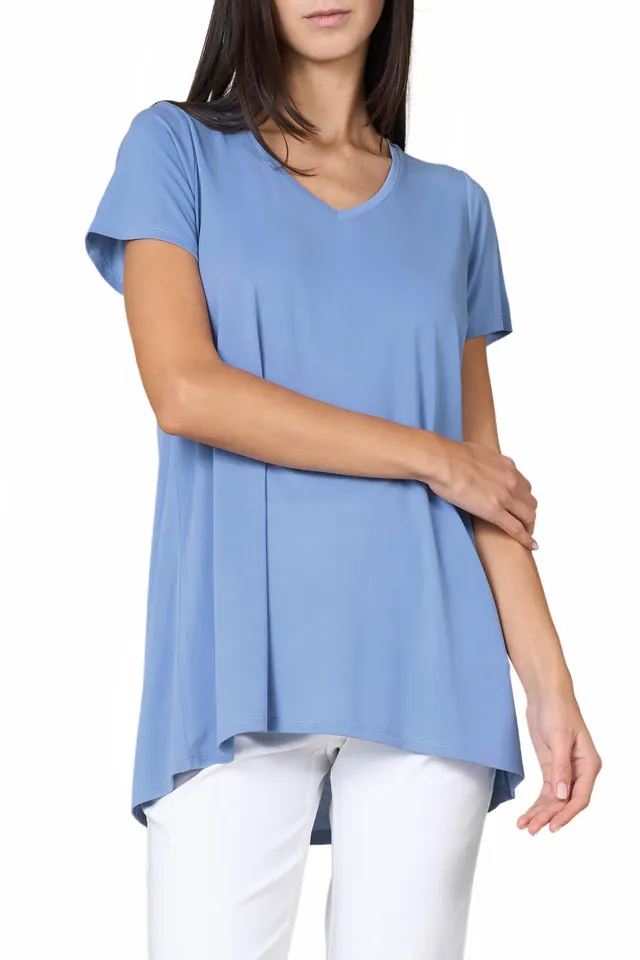 Goldenpoint Maglia Scollo a V Manica Corta Over Misto Modal