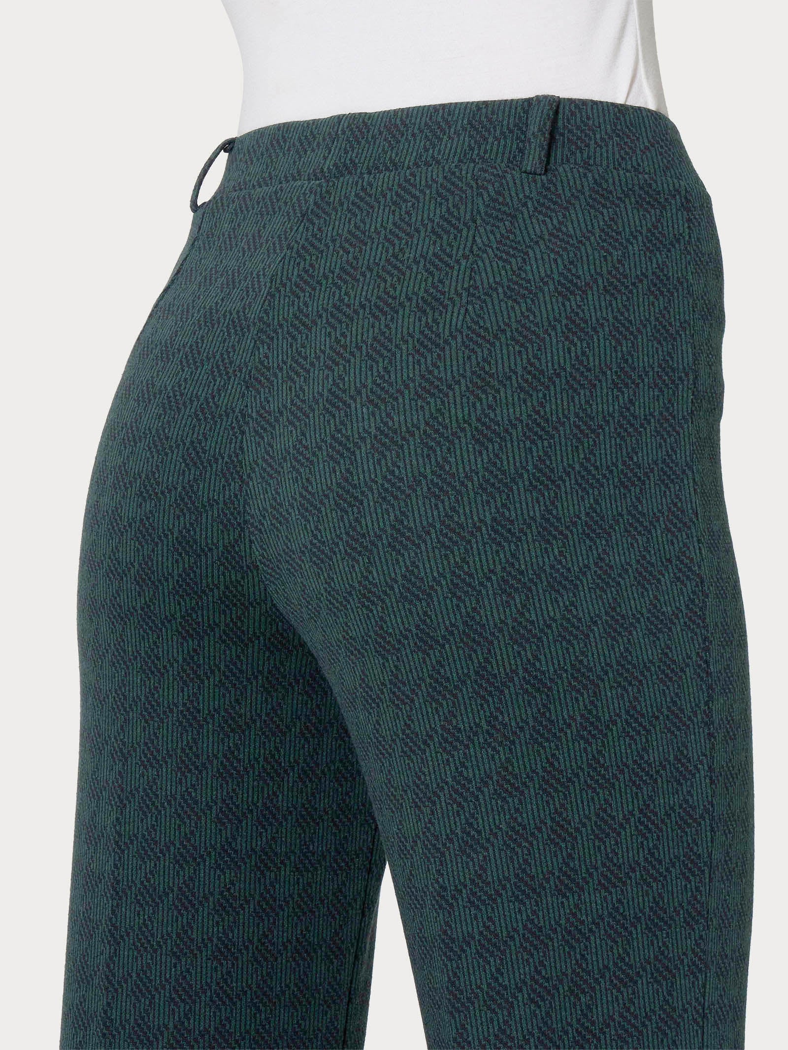 Ragno Eco Jacquard The Wide Leg pantalone Rain Forest pied de poule