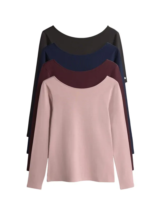 Next The Set maglietta manica lunga donna pack 4 scollo