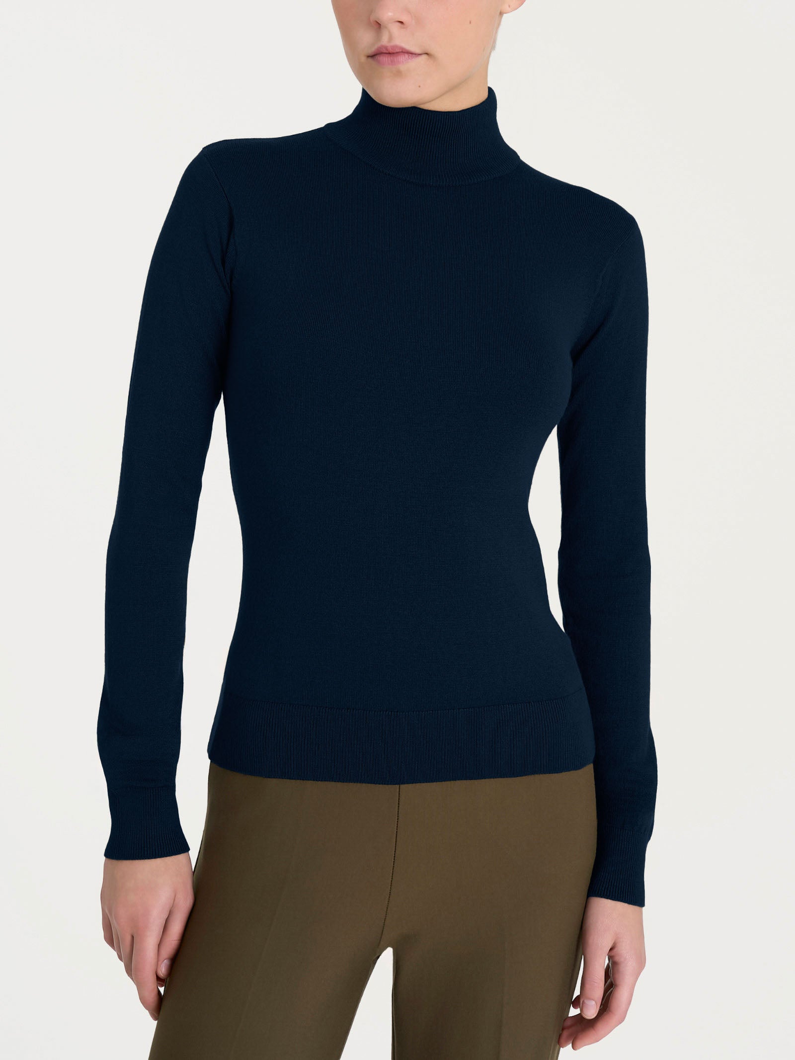 Ragno Four Seasons Lupetto maglia Bleu misto viscosa