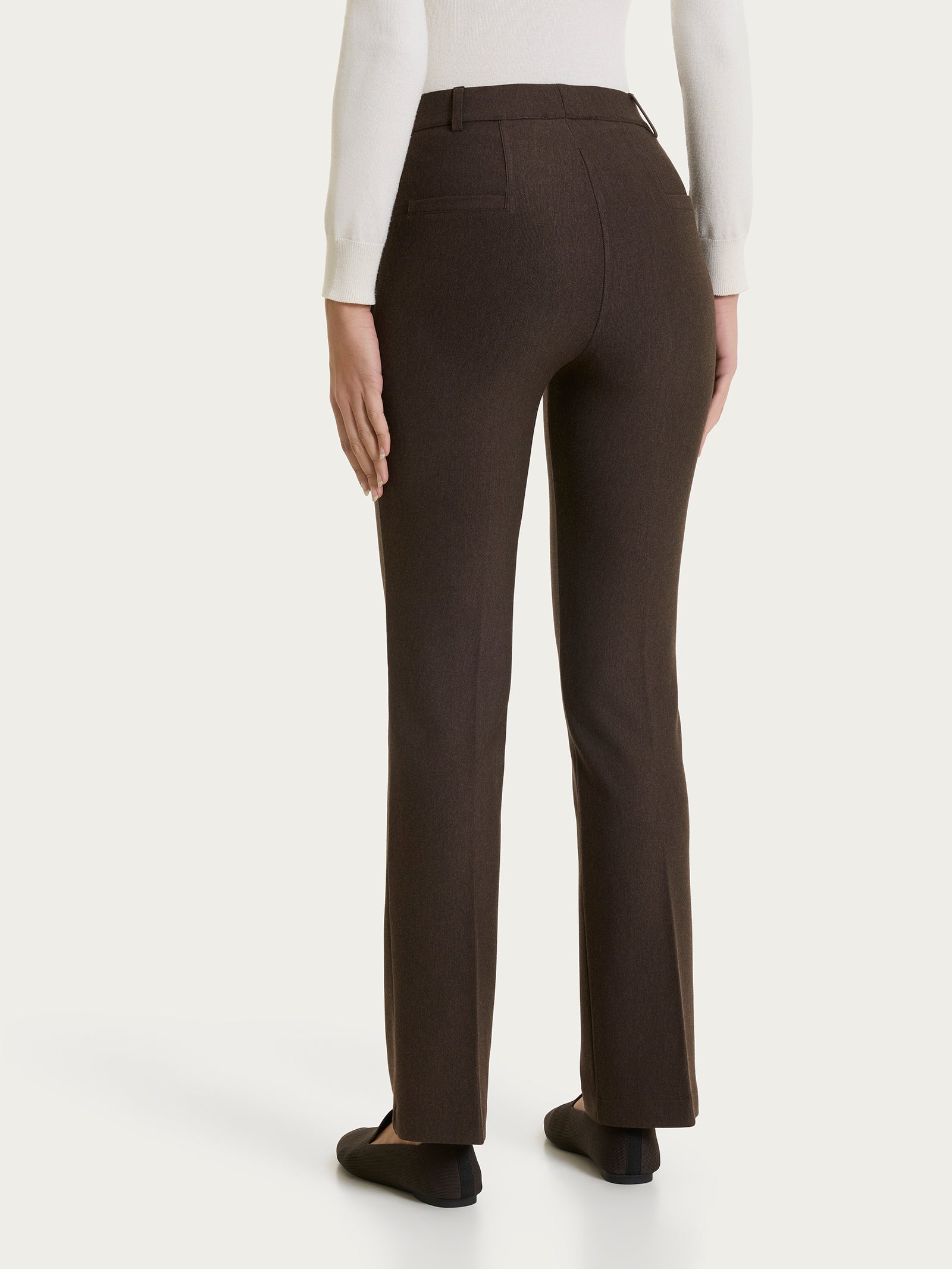 Ragno Compact Pantalone Flare caviglia marrone Ebano Mel.