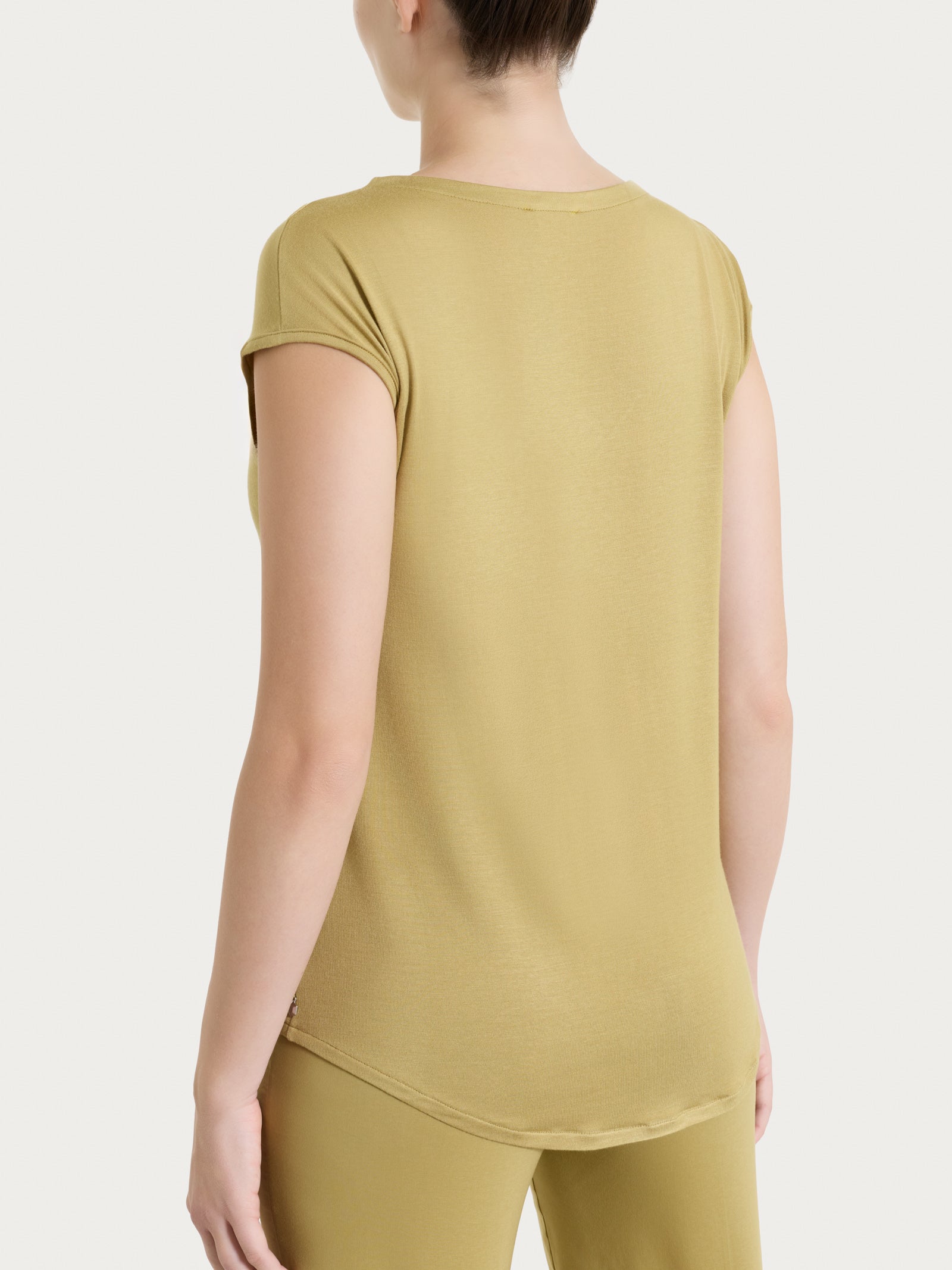 Ragno Viscosa Summer T-shirt Donna Scollo V Khaki