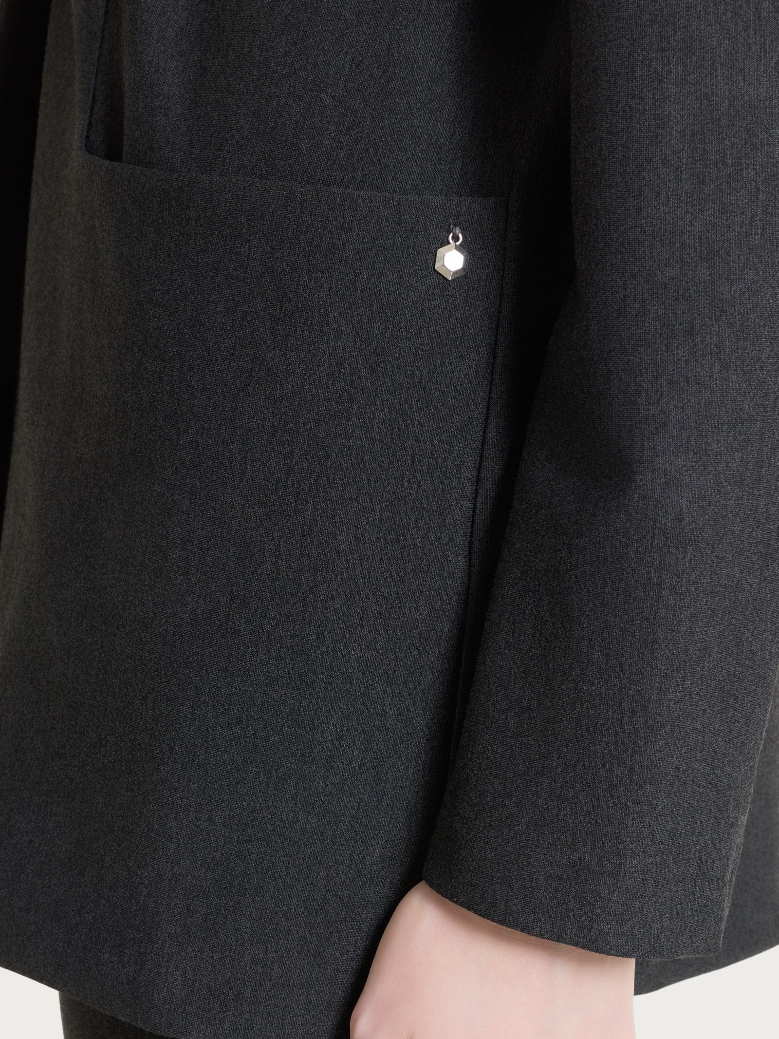 Ragno Compact Blazer Over Rever Lancia Oscuro Mel. Destrutturato