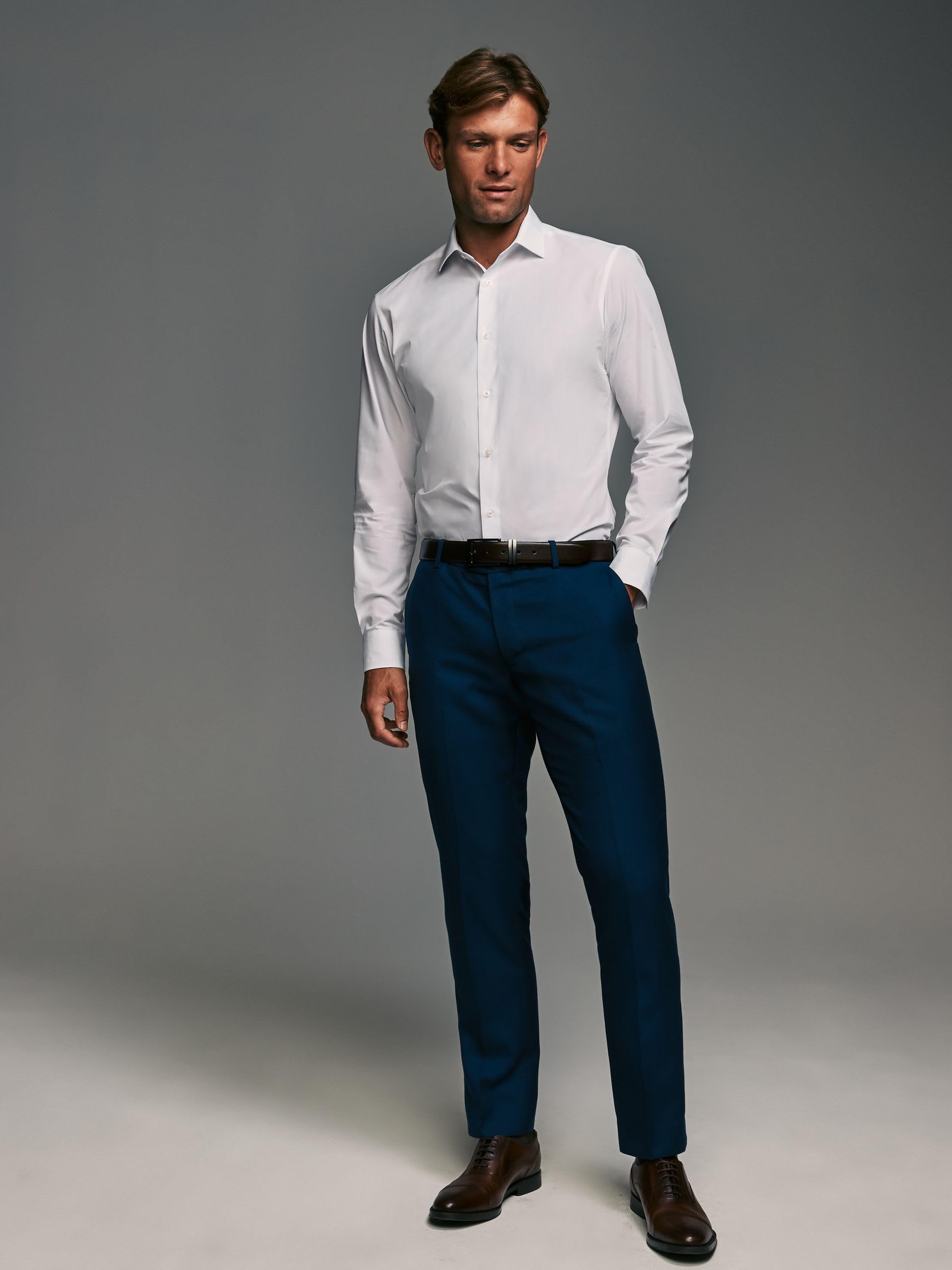 Next 3 camicie eleganti easy-care slim polsino singolo