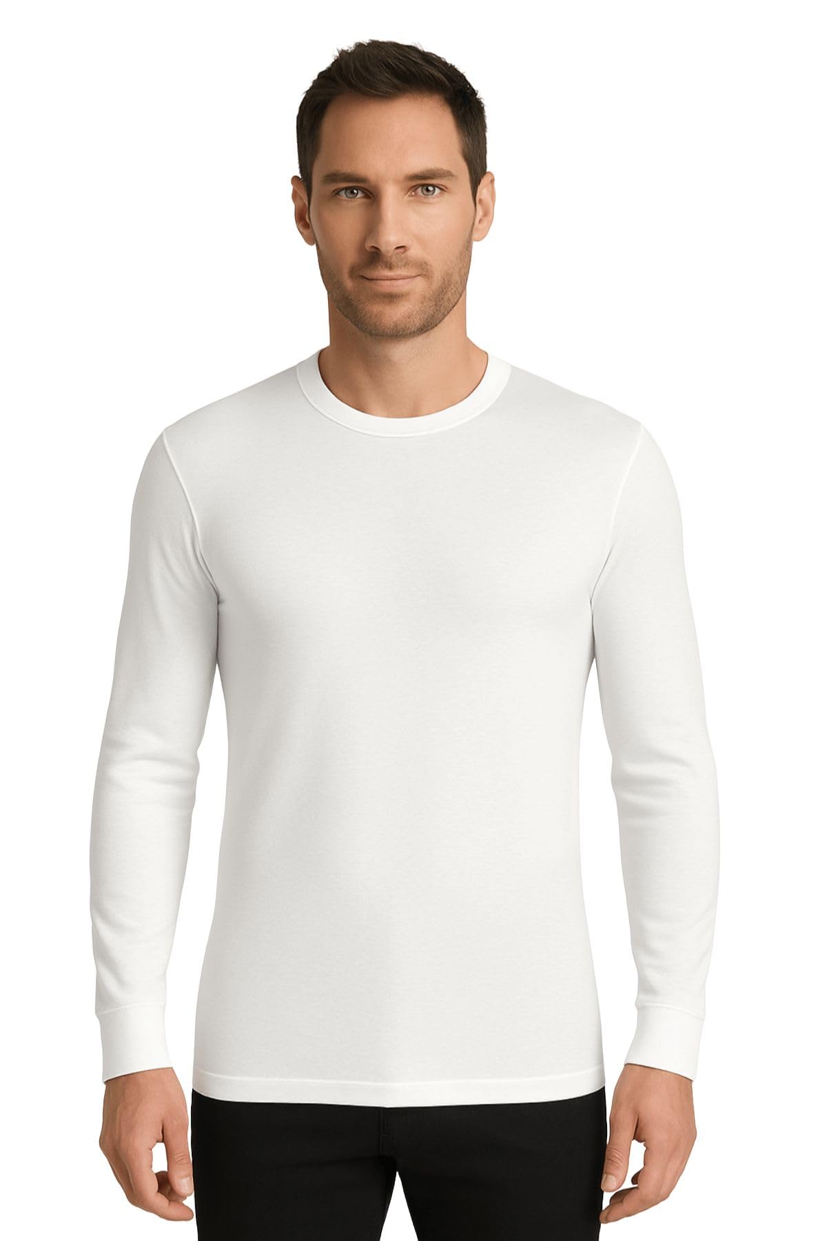 Lady C Maglia Intima Uomo Manica Lunga Cotone Bianca M Calda