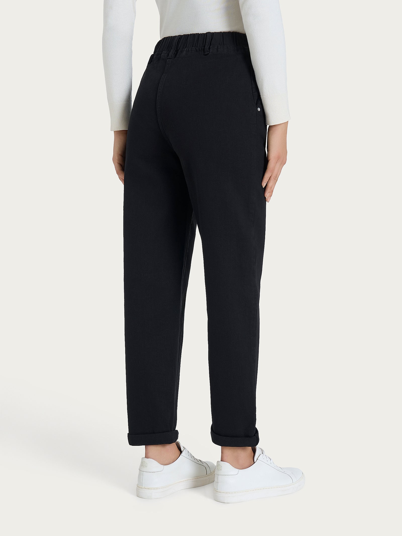 Ragno Super Denim Jeans Carota Nero Elasticizzato Tasche