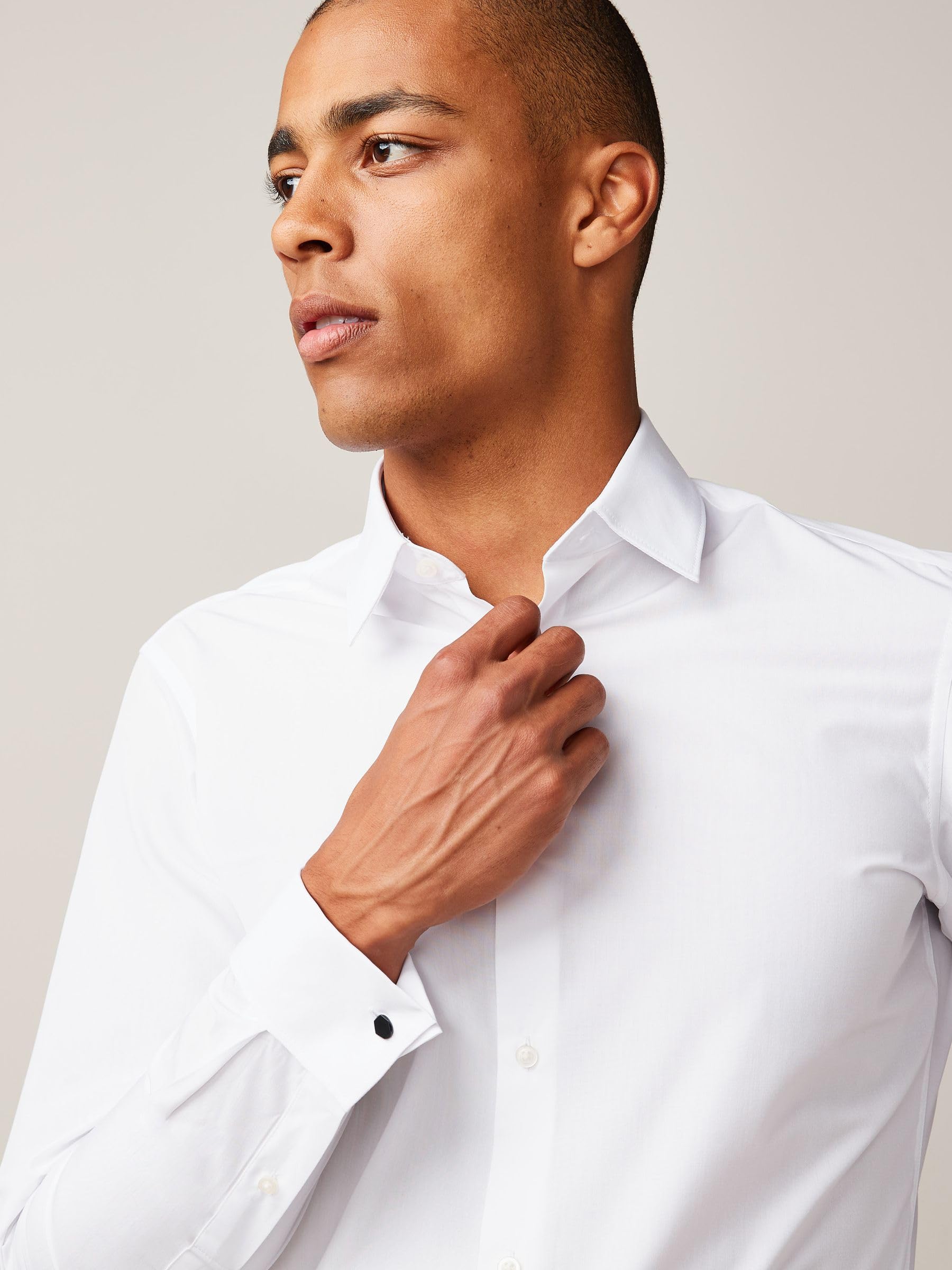 Geo Next camicia easy-care uomo slim taglia 41 nera