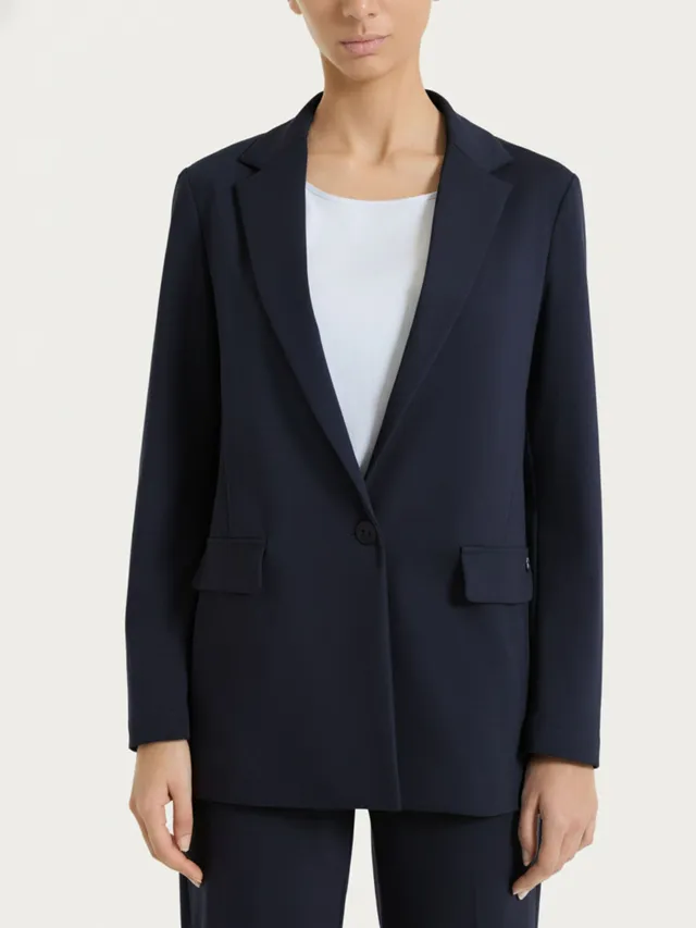 Ragno Compact Light Blazer Bleu misto cotone