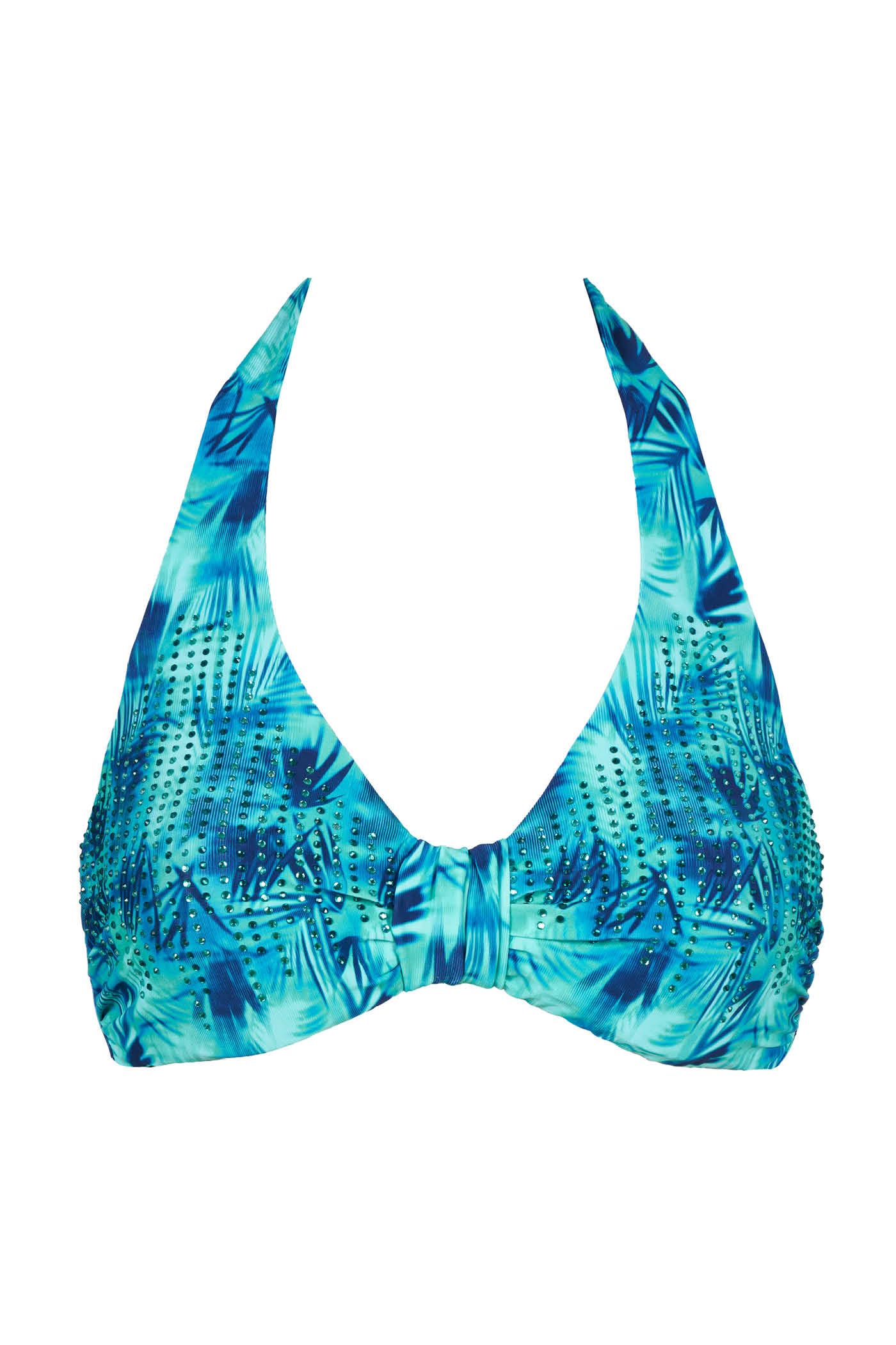 Goldenpoint Oasis top bikini triangolo fantasia astratta