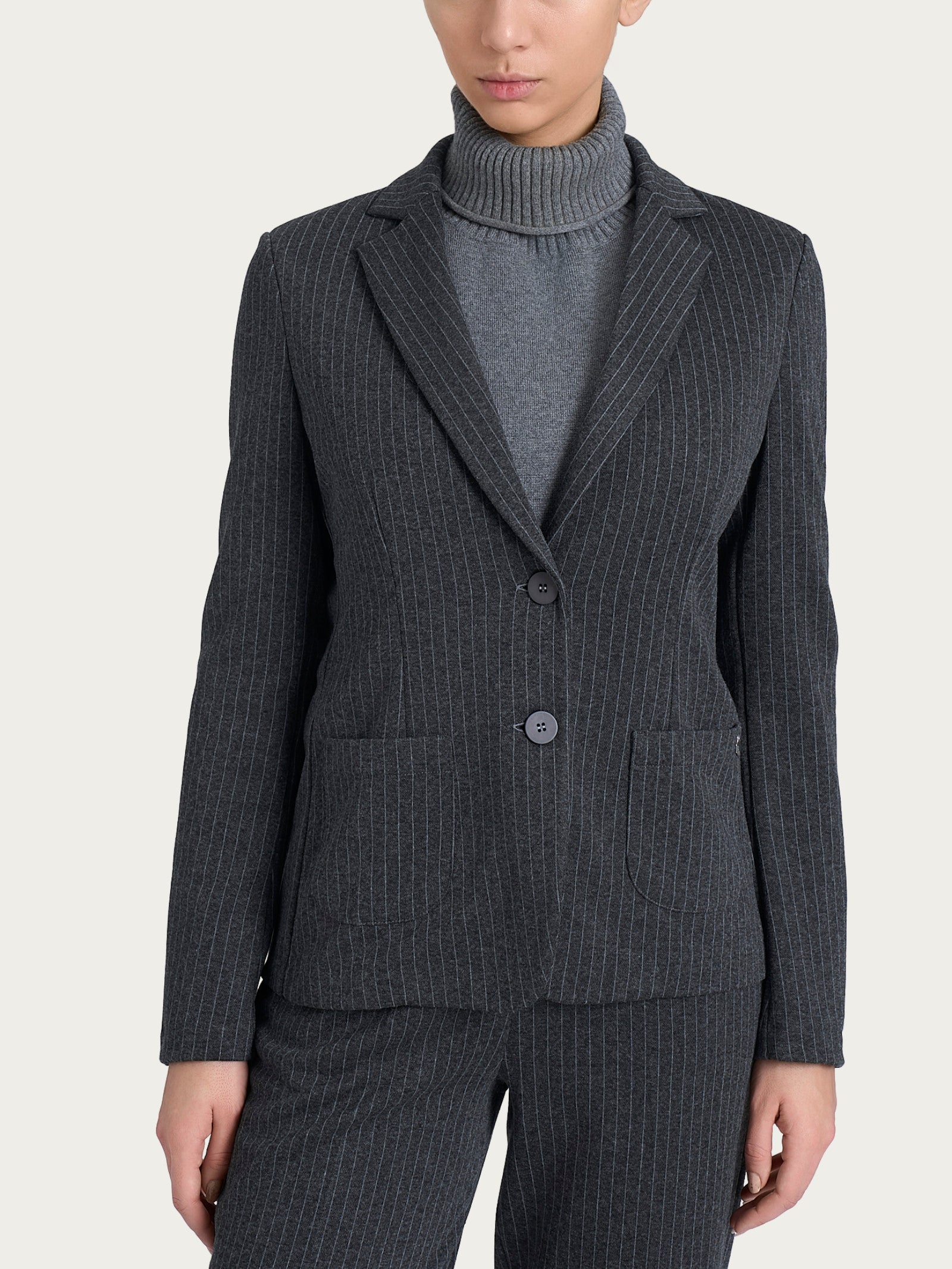 Ragno Eco Jacquard Blazer gessato fantasia scuro regular