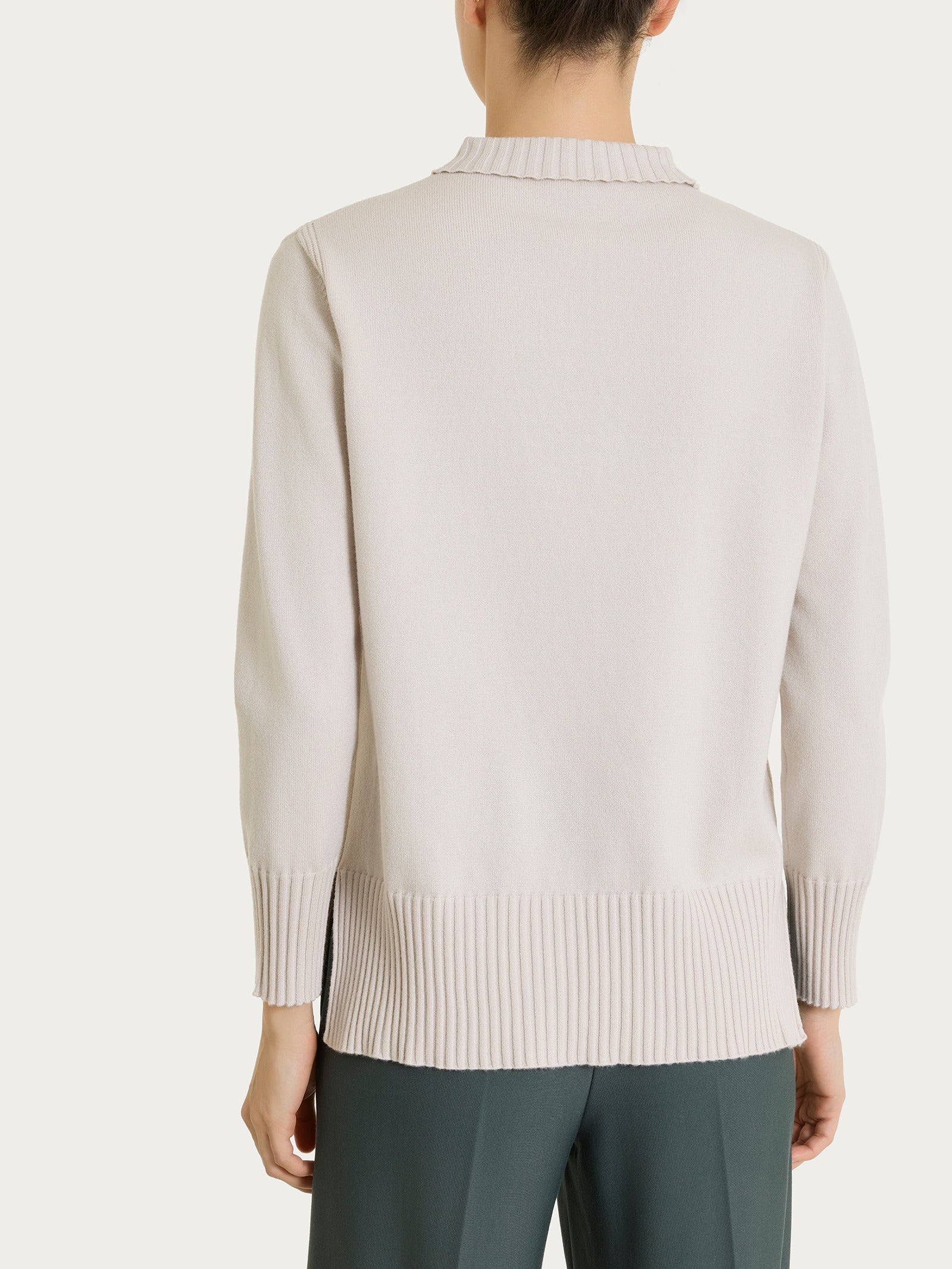 Ragno Soft Wool Polo Manica Lunga Donna Champignon