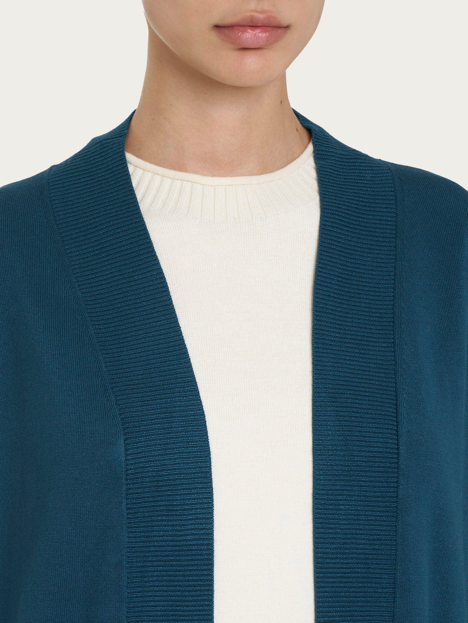 Ragno Four Seasons Cardigan con Bottoni Blu Misto Viscosa