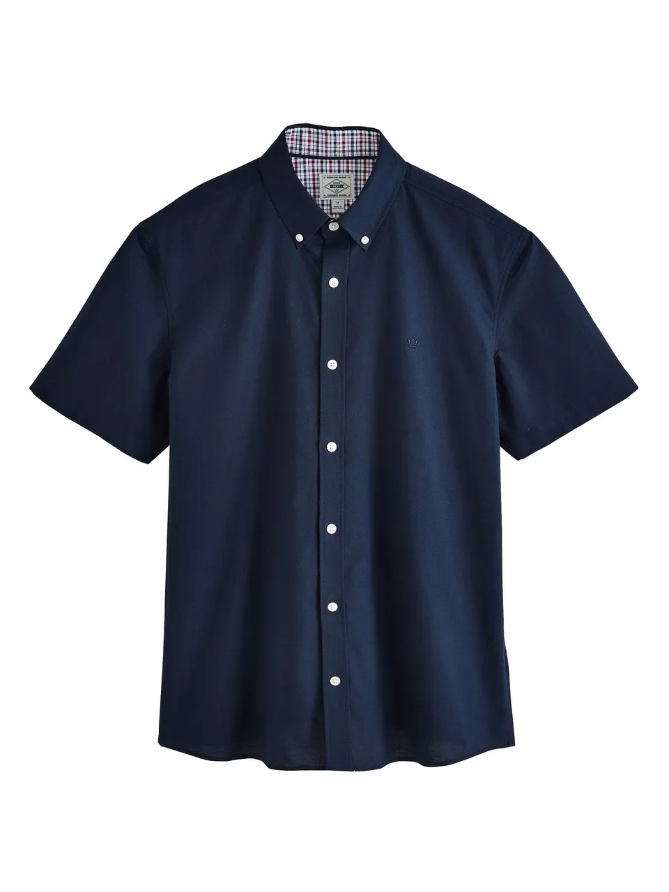 Next camicia oxford uomo maniche corte blu navy L