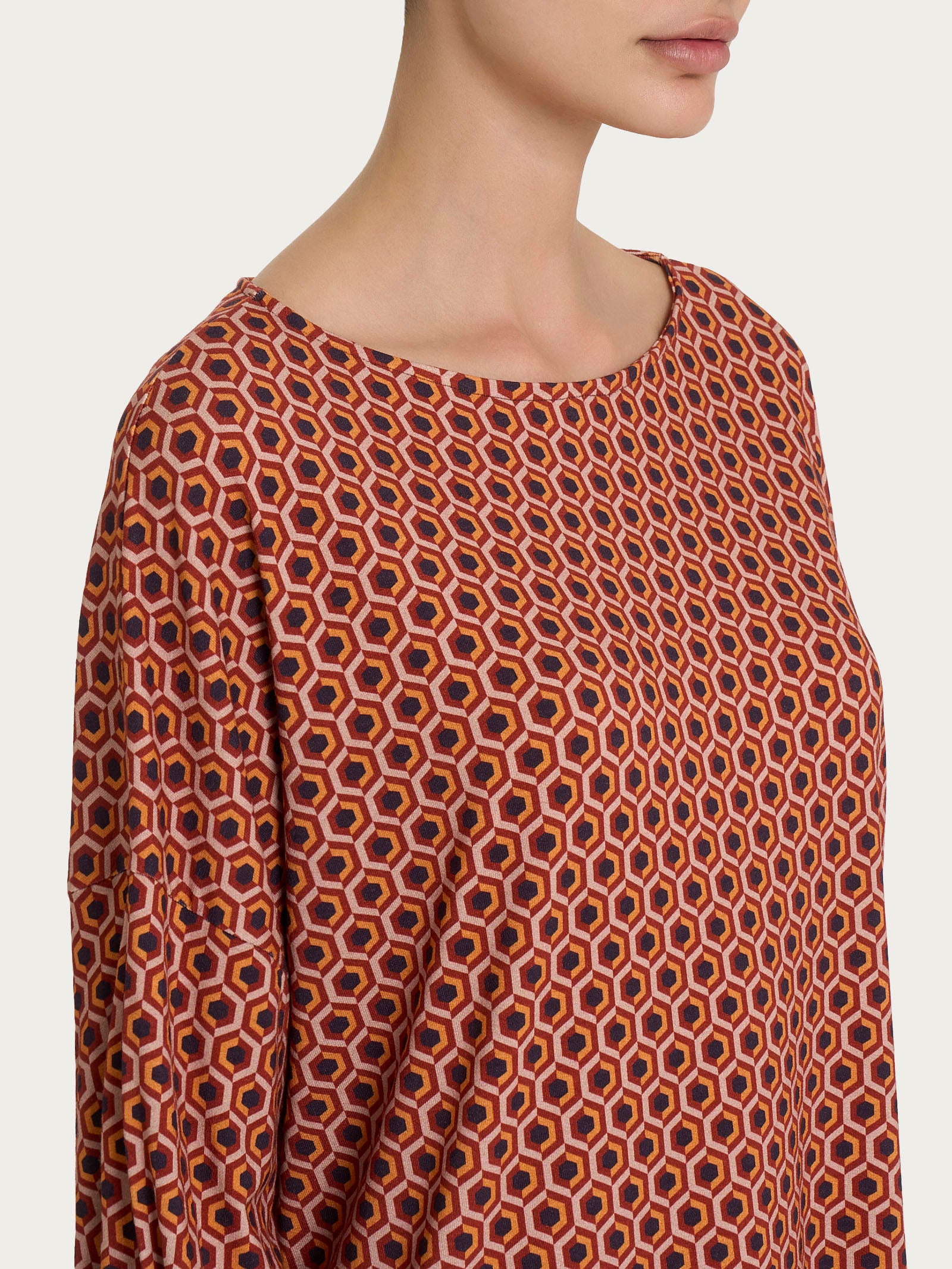 Ragno Scollo a barchetta maglietta manica 3/4 Fant. Red Ochre